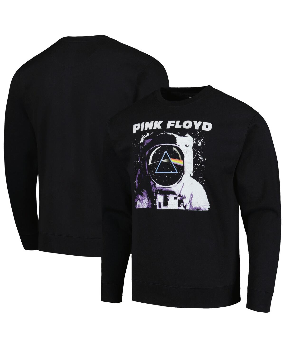 Men's Black Pink Floyd Moon Pullover Sweatshirt - Black