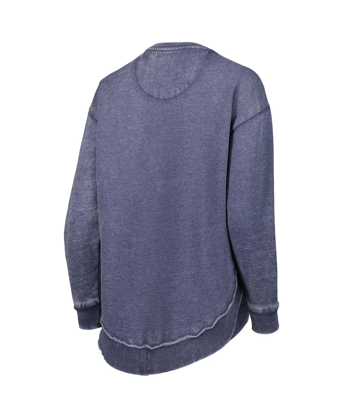 Women's PressboxDistressed Arizona Wildcats Vintage-Like Wash Pullover Sweatshirt - Navy