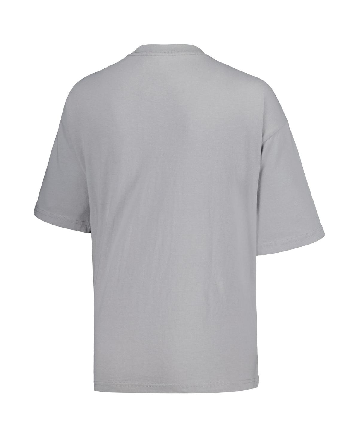 PRESSBOX WOMEN'S PRESSBOX SILVER MIAMI HURRICANES ROCK & ROLL SCHOOL OF ROCK T-SHIRT 