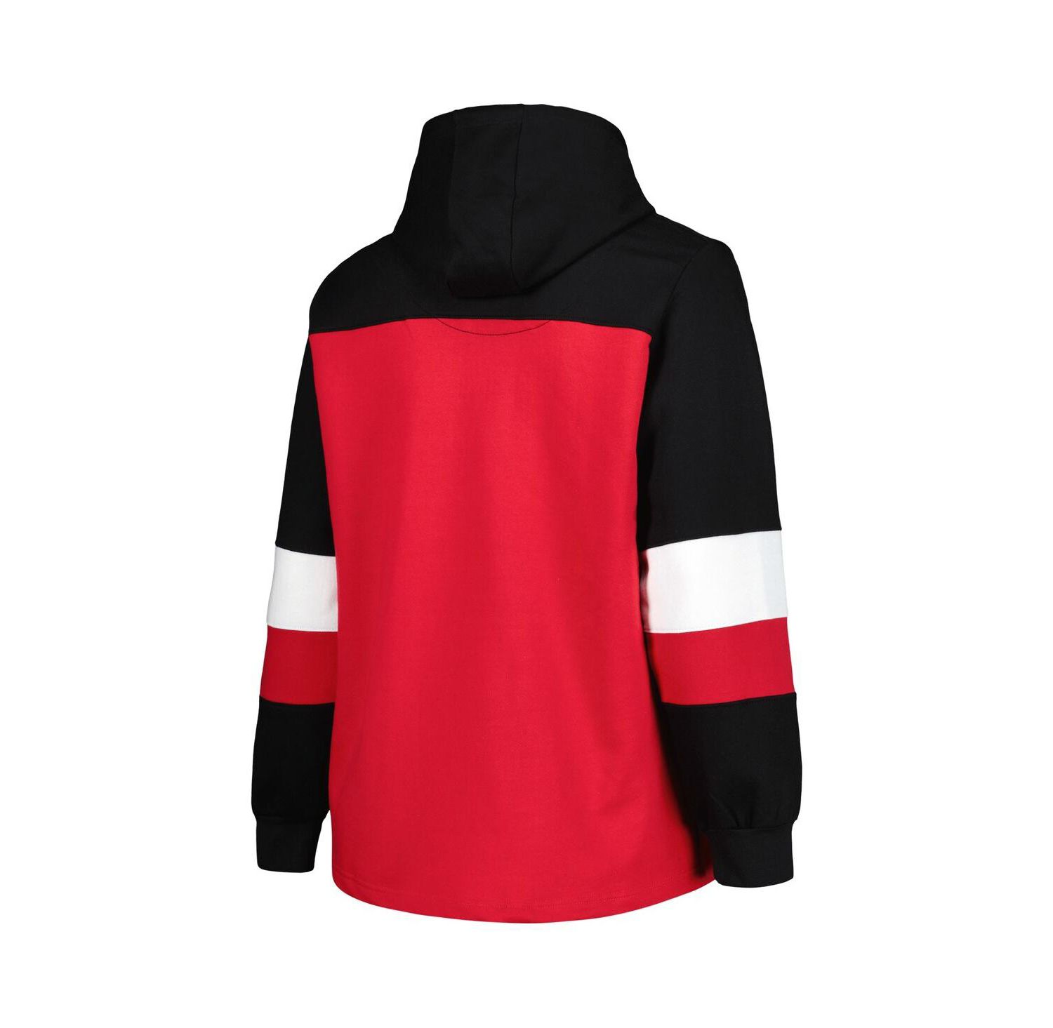 Women's Crimson Oklahoma Sooners Plus Size Color-Block Pullover Hoodie