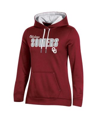 Women's Crimson Oklahoma Sooners Team Pullover Hoodie