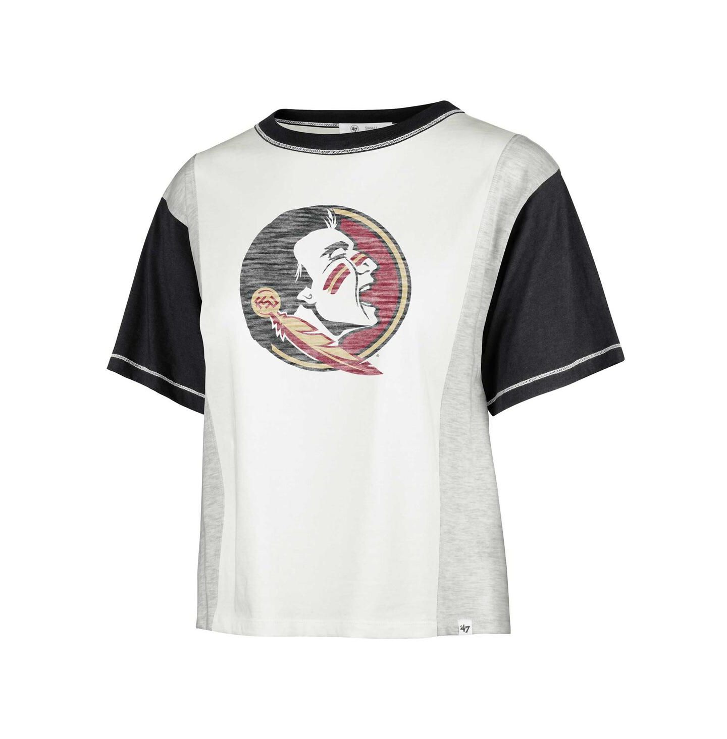 Женская футболка '47 Brand White Distressed Florida State Seminoles Premier Tilda — фото 3