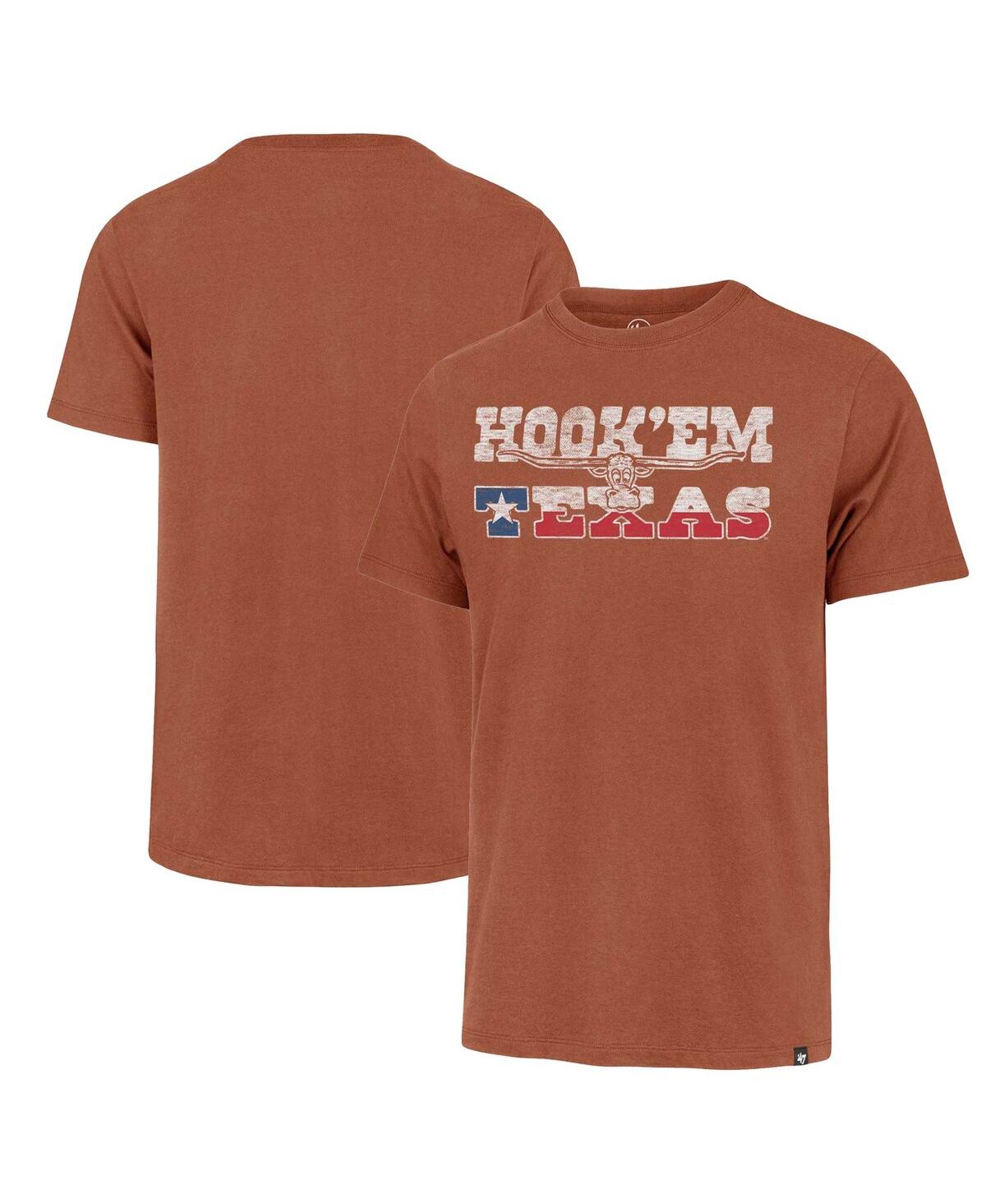 47 Brand Men's ' Orange Distressed Texas Longhorns Article Franklin T-shirt