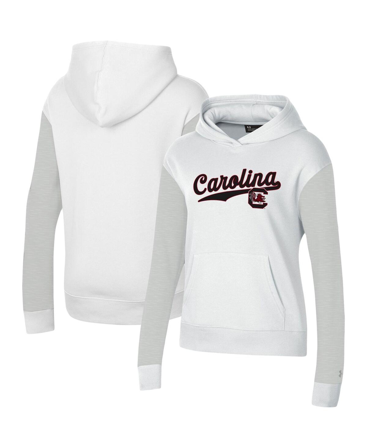 UNDER ARMOUR WOMEN'S UNDER ARMOUR WHITE SOUTH CAROLINA GAMECOCKS ALL DAY PULLOVER HOODIE