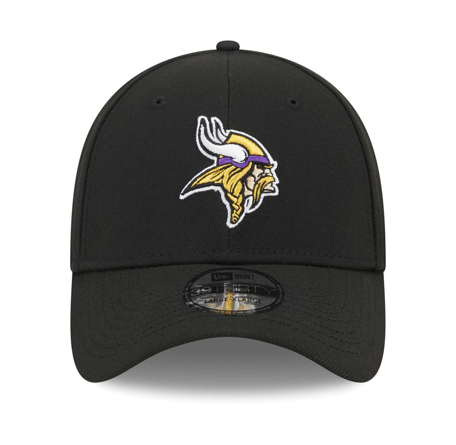 Men's Black Minnesota Vikings Main 39THIRTY Flex Hat