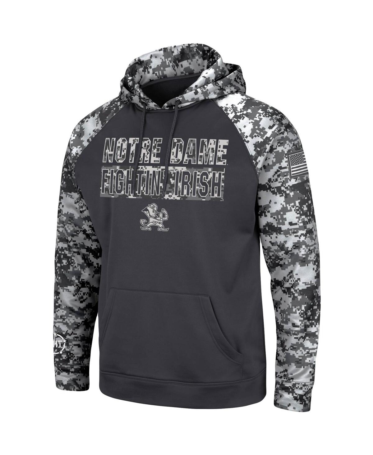 Men's ColosseumNotre Dame Fighting Irish Oht Military-Inspired Appreciation Digital Camo Pullover Hoodie - Charcoal