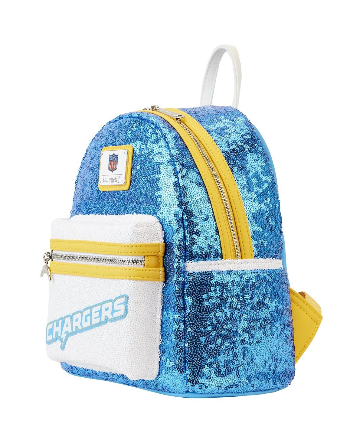 Shop Loungefly Men's And Women's  Los Angeles Chargers Sequin Mini Backpack In Blue
