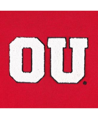 Women's Crimson Oklahoma Sooners Back To Reality Colorblock Pullover Sweatshirt