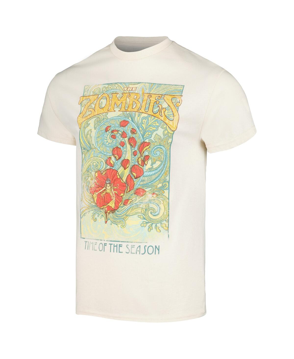 Shop Manhead Merch Men's  Cream The Zombies Time Of The Season Distressed Graphic T-shirt