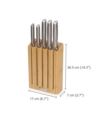 Elevate Steel Knives Bamboo 5-Piece Knife Block Set
