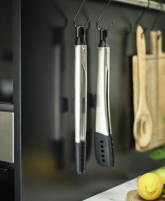 Elevate Fusion Set of 2 Silicone Tongs with Integrated Tool Rests