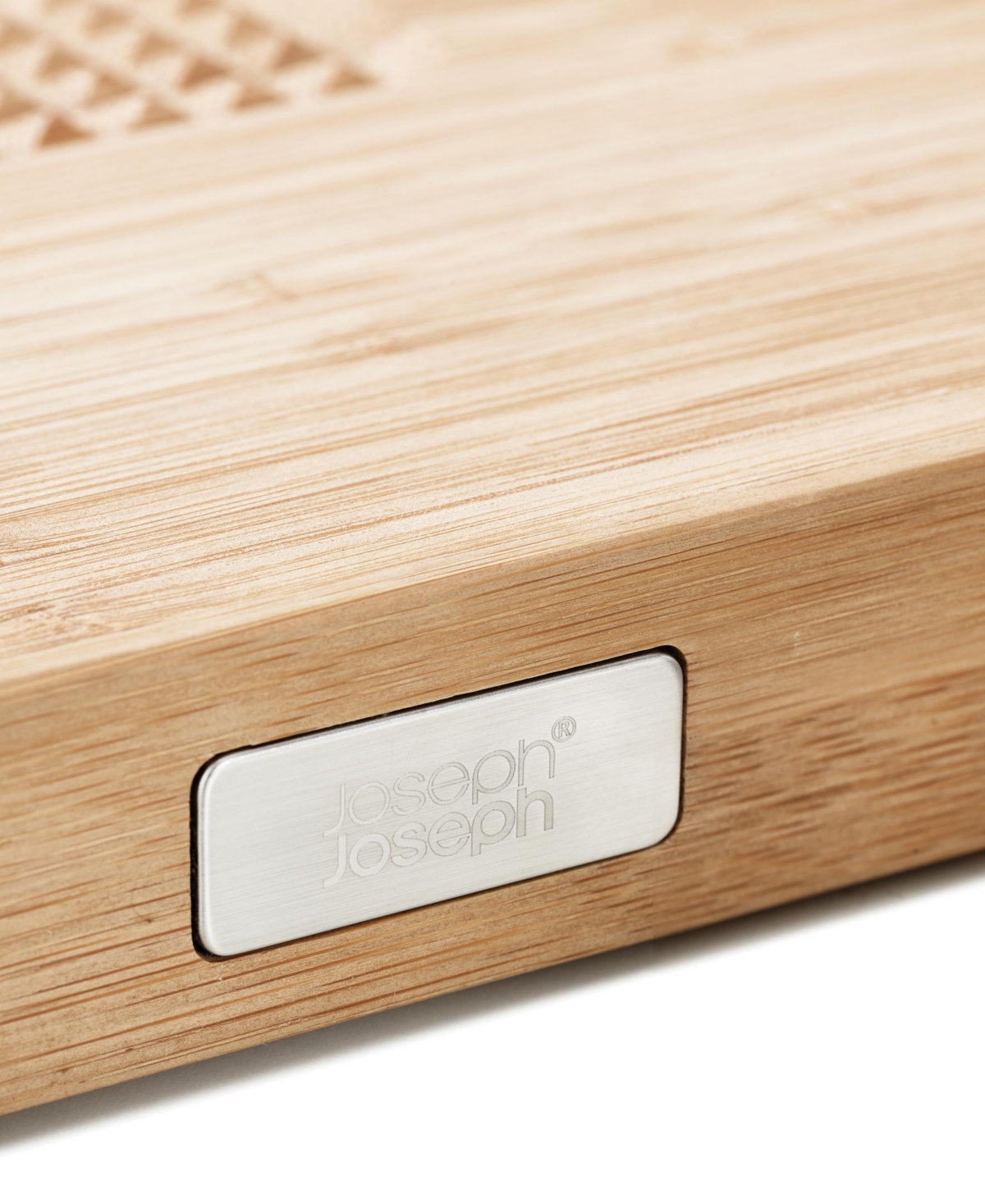 Joseph Joseph Cut&carve Bamboo Chopping Board 40cm In Grey