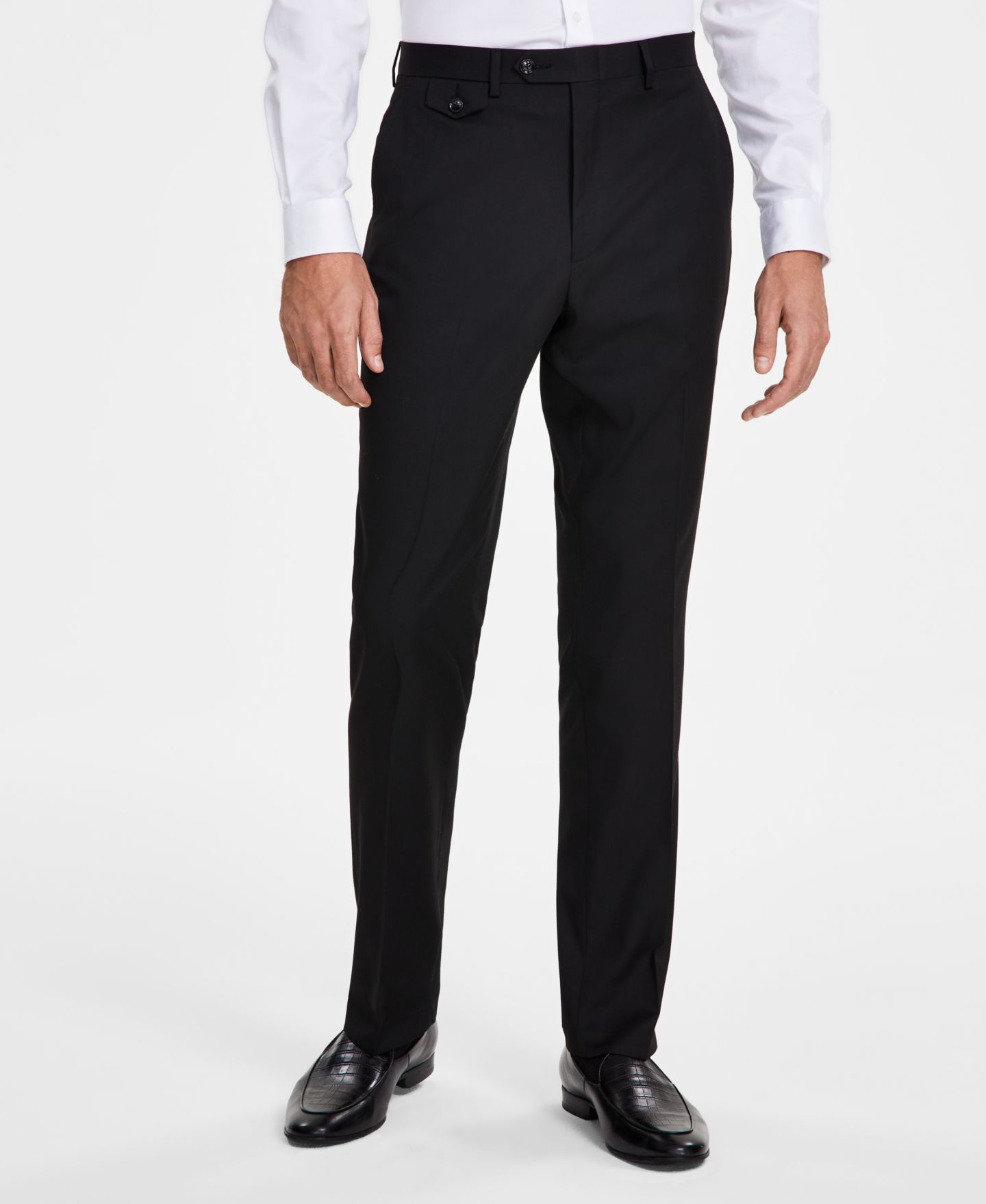 Мужские брюки Tayion Collection Classic-Fit Solid Suit, цвет: Чёрный однотонный — фото 2