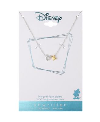 Unwritten Cubic Zirconia Mickey Mouse Initial Pendant Necklace