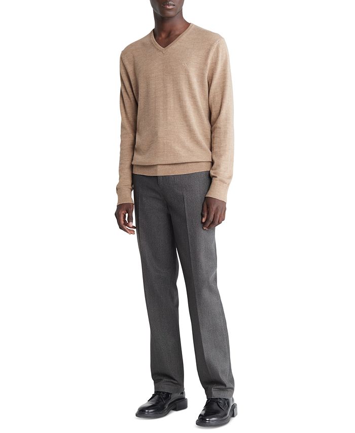 Calvin Klein Men's Regular-Fit V-Neck Sweater - Macy's