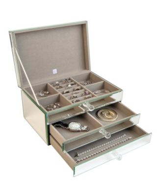 Maxine Mirror Glass Jewelry Box
