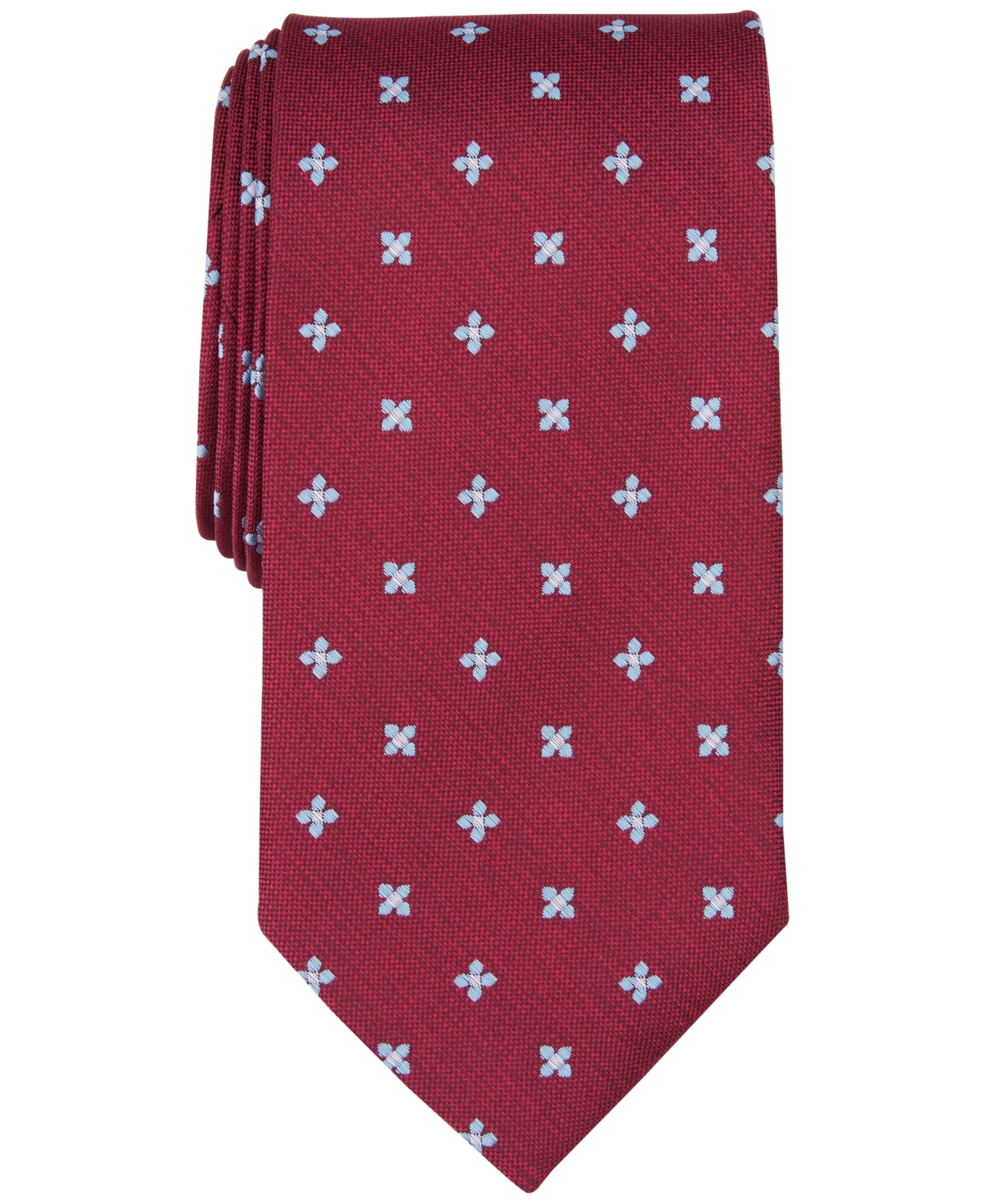 Club Room Men's Kenmore Cross-pattern Tie, Created For Macy's In Burgundy