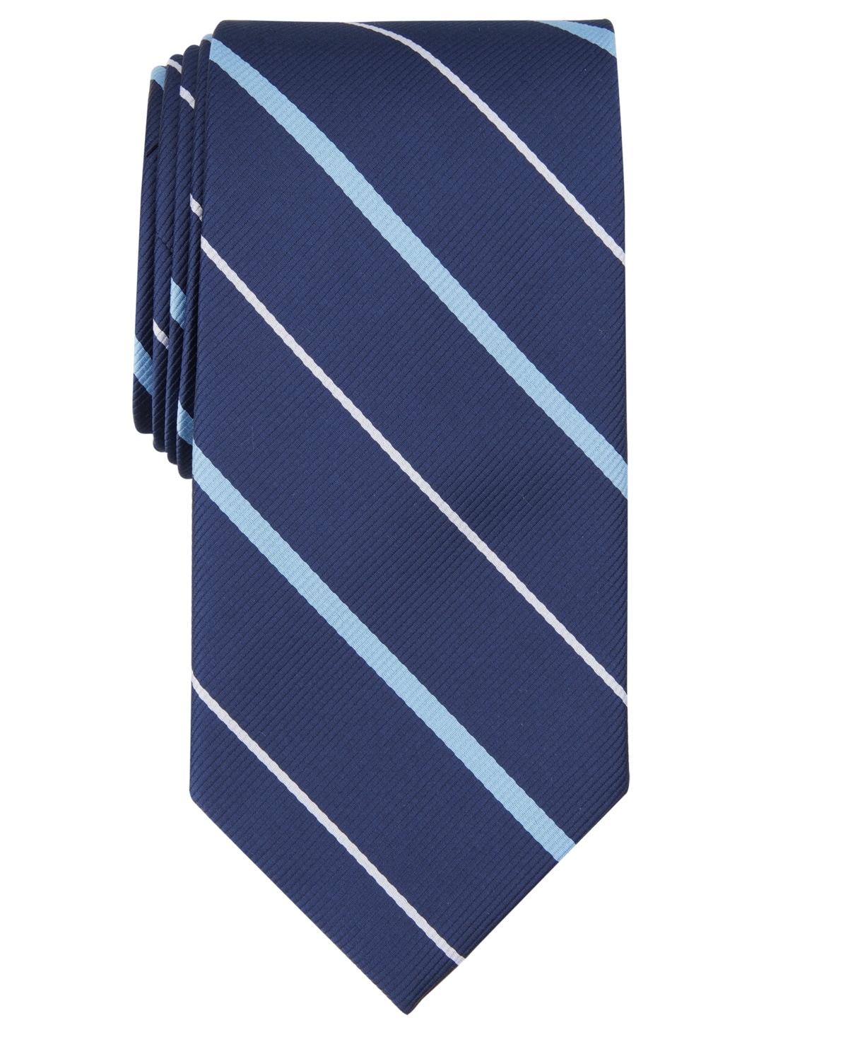 Club Room Men's Cowan Stripe Tie, Created For Macy's In Navy