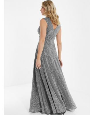 Women's Sequin V-Neck Evening Dress
