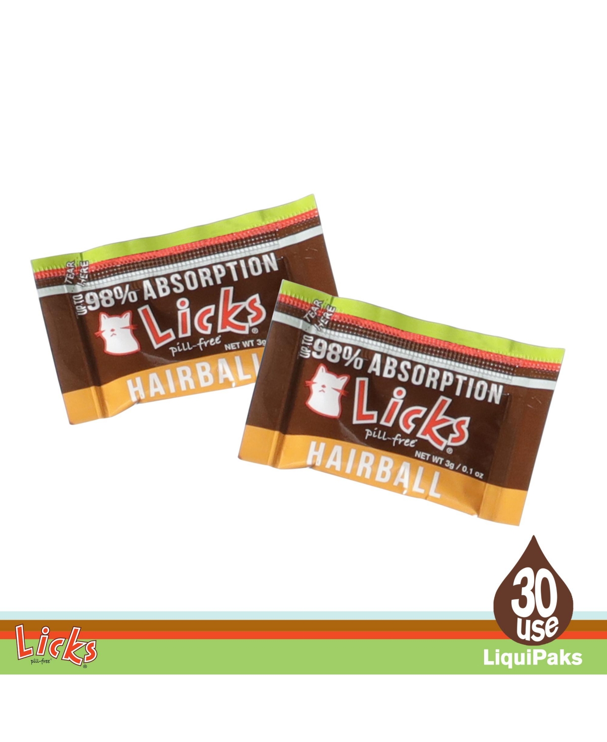 Licks Pill Free Licks Cat Hairball Support - Cat Grooming Supplies & Cat Hairball Remedy - Beeswax & Cod Liver Oil Hairball Control - Skin Supplement