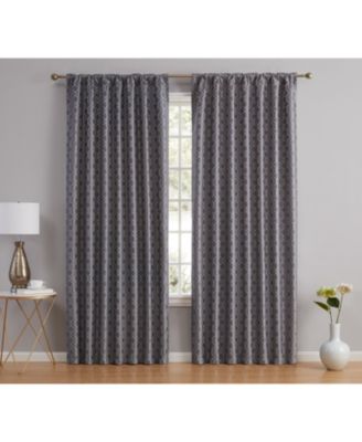 Franklin Moroccan 100% Complete Blackout Thermal Insulated Energy Savings Heat/Cold Blocking Back Tab Rod Pocket Curtain Panels, Set of 2
