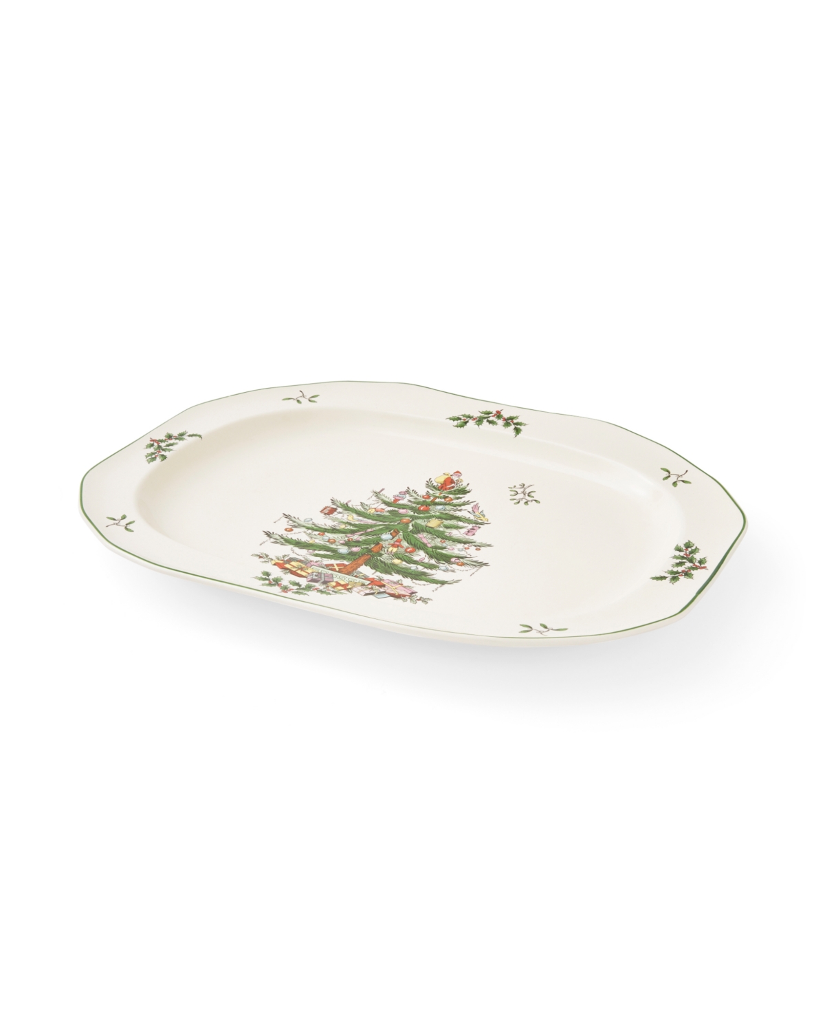 Spode Christmas Tree Oval Platter -multi