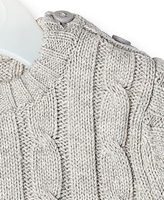 Baby Boys or Baby Girls Long Sleeved Cable Knit Coverall