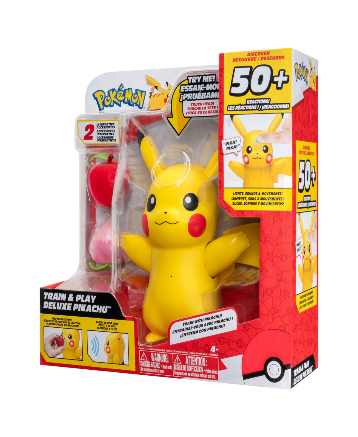 Shop Pokémon Pikachu Train And Play Deluxe Interactive Action Figure In Multi Color