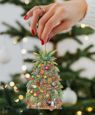 Traveling Santa Wooden Ornaments Set of 3 by G.DeBrekht