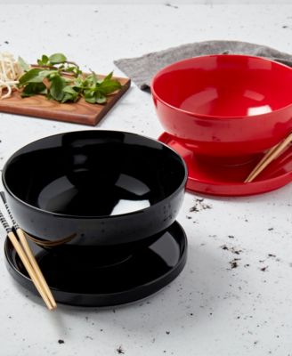 Asian Ceramic 8 Piece Ramen Bowl Set