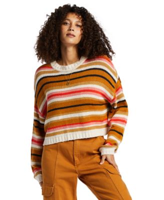 Billabong - Juniors' So Bold Striped Crewneck Sweater