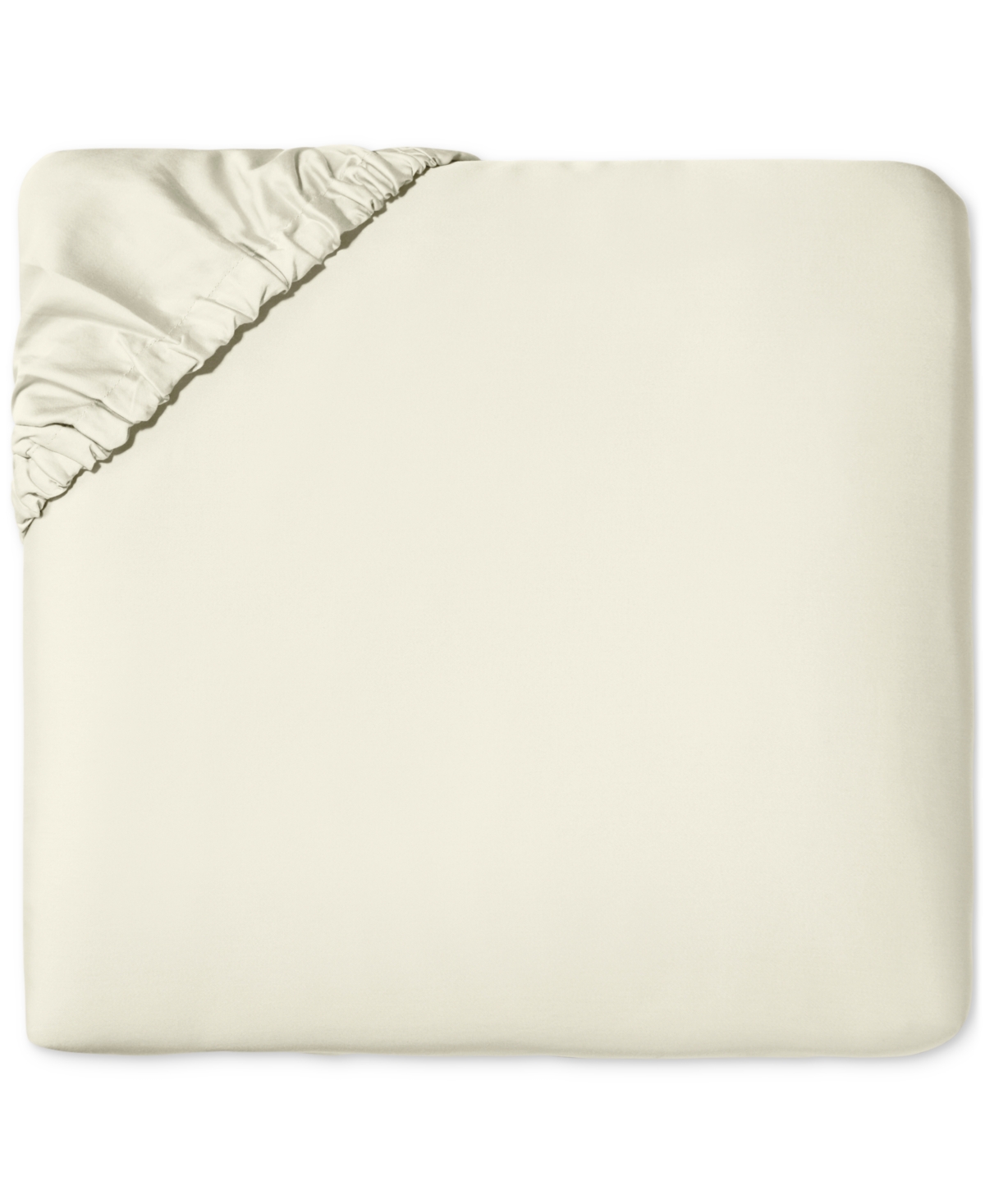 Macy's Sferra Fiona Sateen Cotton Fitted Sheet, Queen In Sand