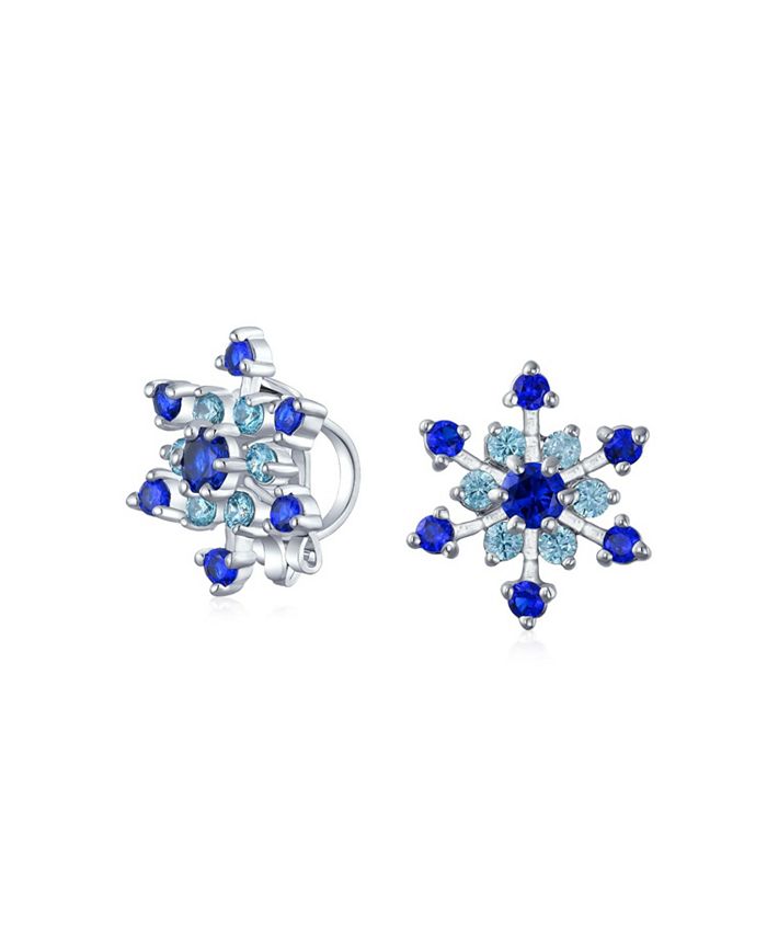Bling Jewelry Christmas Holiday Party CZ Royal Ice Blue Aqua Cubic ...