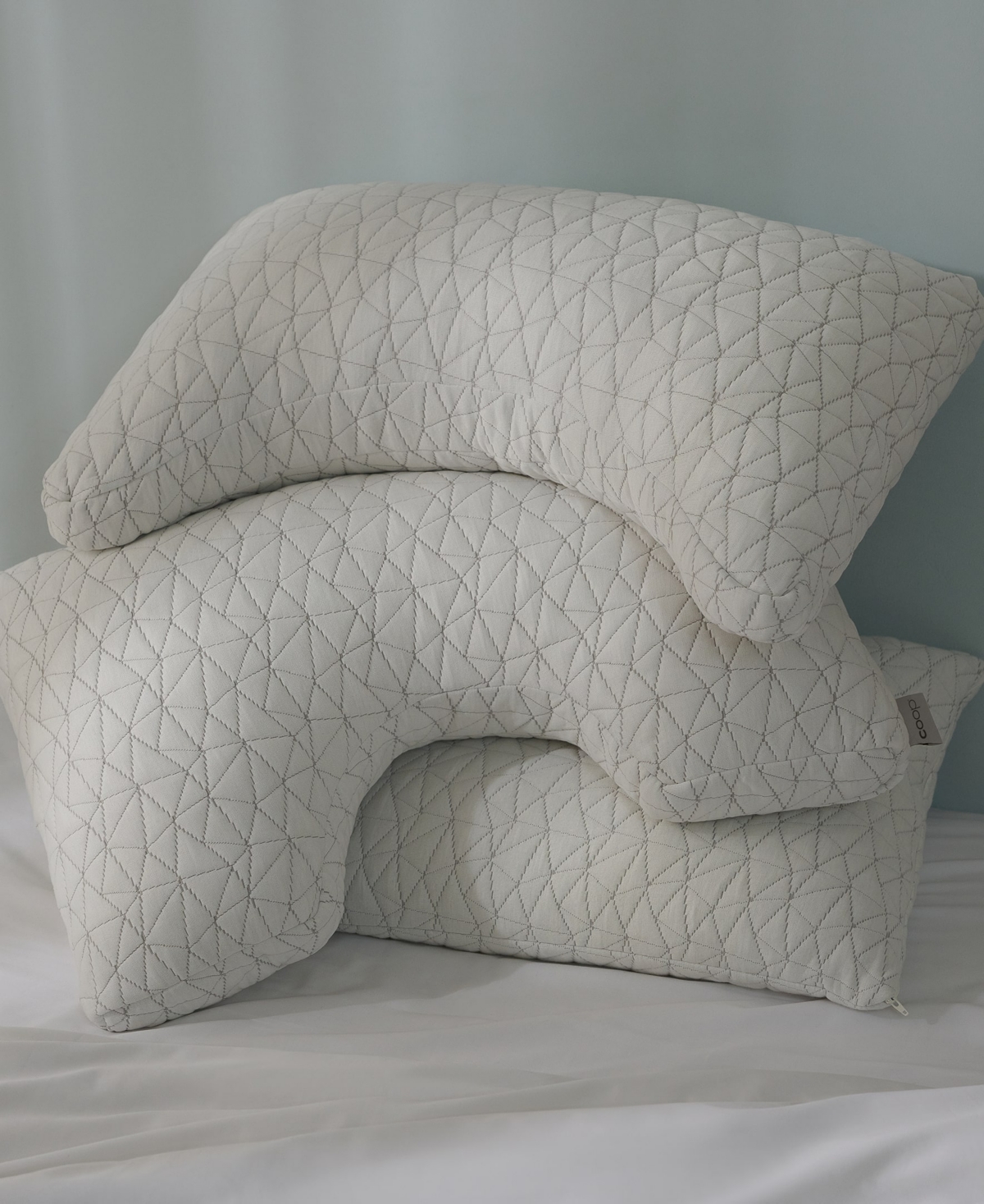 Shop Coop Sleep Goods The Original Crescent Adjustable Memory Foam Pillow, Queen In White