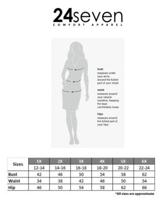 Plus Size V-neck Knee Length Dress