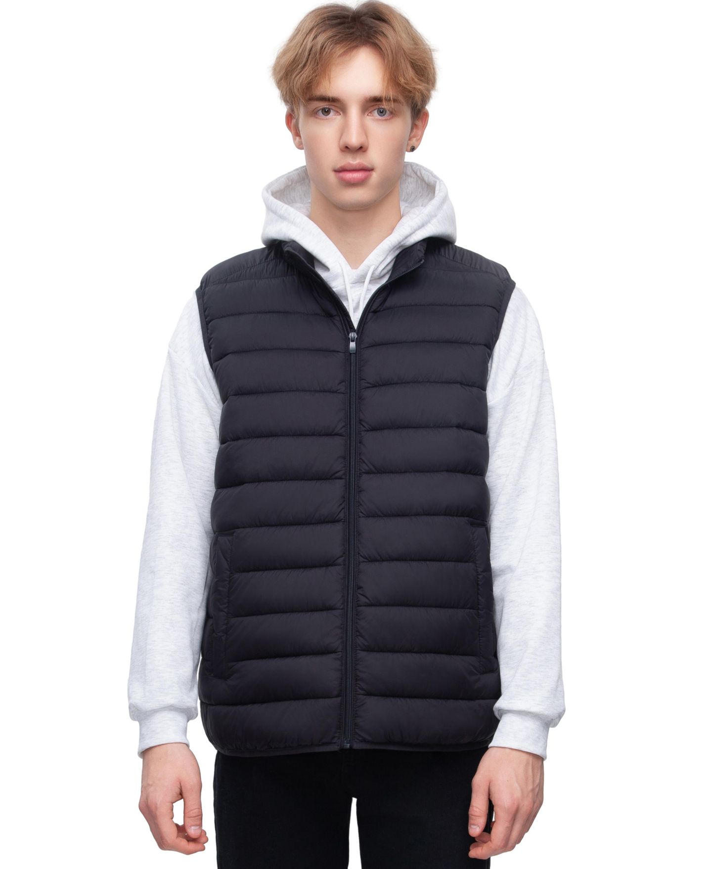 Мужской жилет Rokka&Rolla Lightweight Puffer, цвет: Чёрный — фото 1