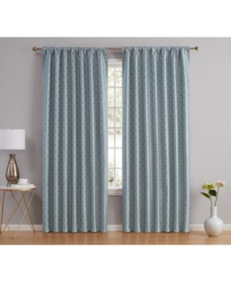 Franklin Moroccan 100% Complete Blackout Thermal Insulated Energy Savings Heat/Cold Blocking Back Tab Rod Pocket Curtain Drapery for Bedroom & Living Room, 2 Panels