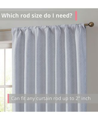 Franklin Moroccan 100% Complete Blackout Thermal Insulated Energy Savings Heat/Cold Blocking Back Tab Rod Pocket Curtain Drapery for Bedroom & Living Room, 2 Panels