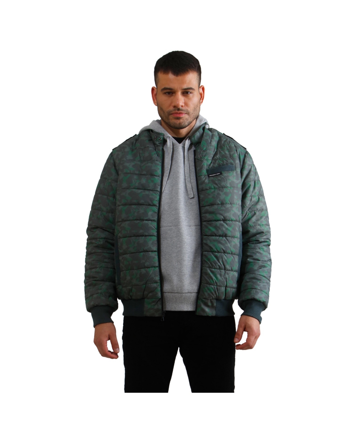 SoHo Quilted Jacket for Men - Olive camo