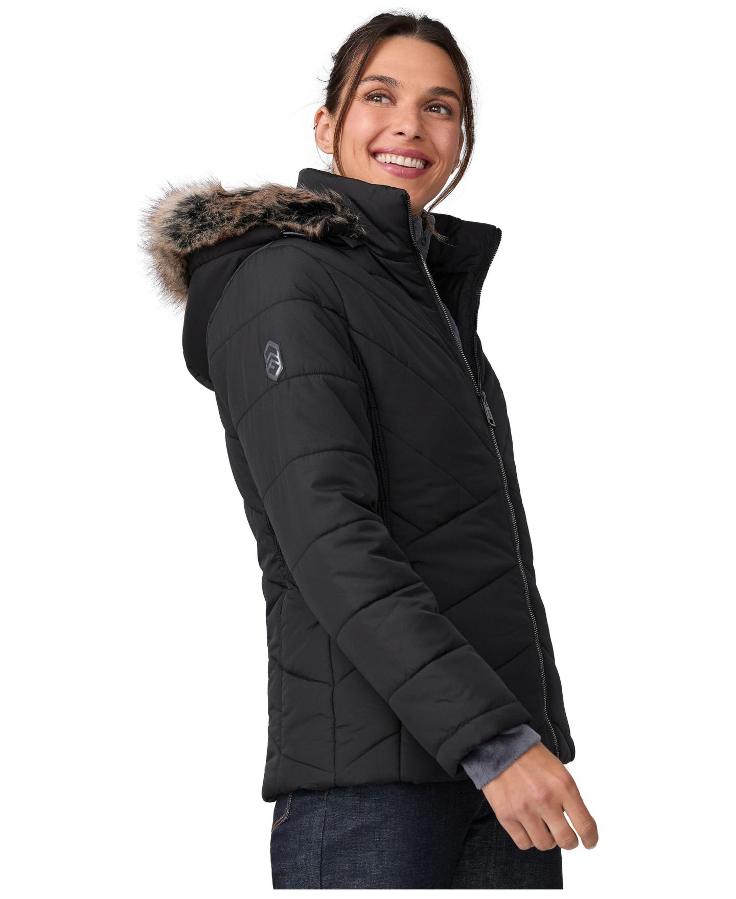 Женская куртка Free Country Brisk II Parka, цвет: Чёрный — фото 8
