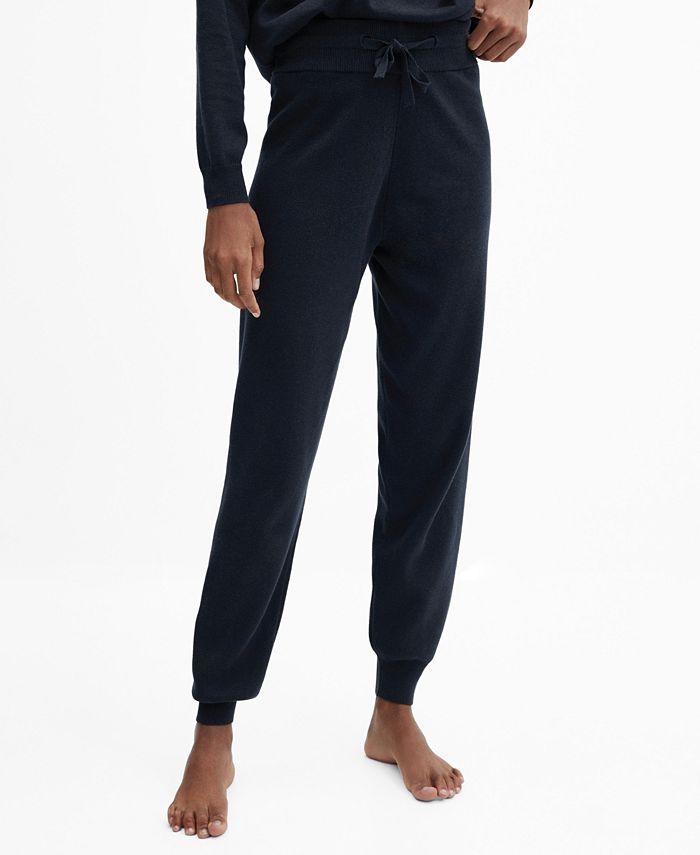 MANGO Women's Cotton Jogger Pajama Pants Macy's