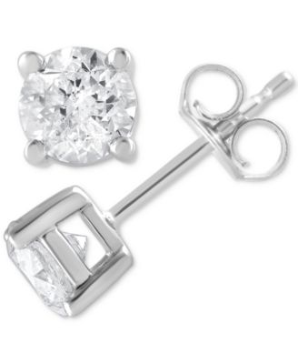 Lab Grown Diamond Stud Earrings (1 ct. t.w.) in Sterling Silver