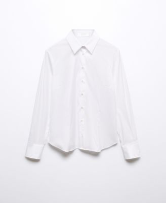 MANGO Women's Fitted Cotton Shirt