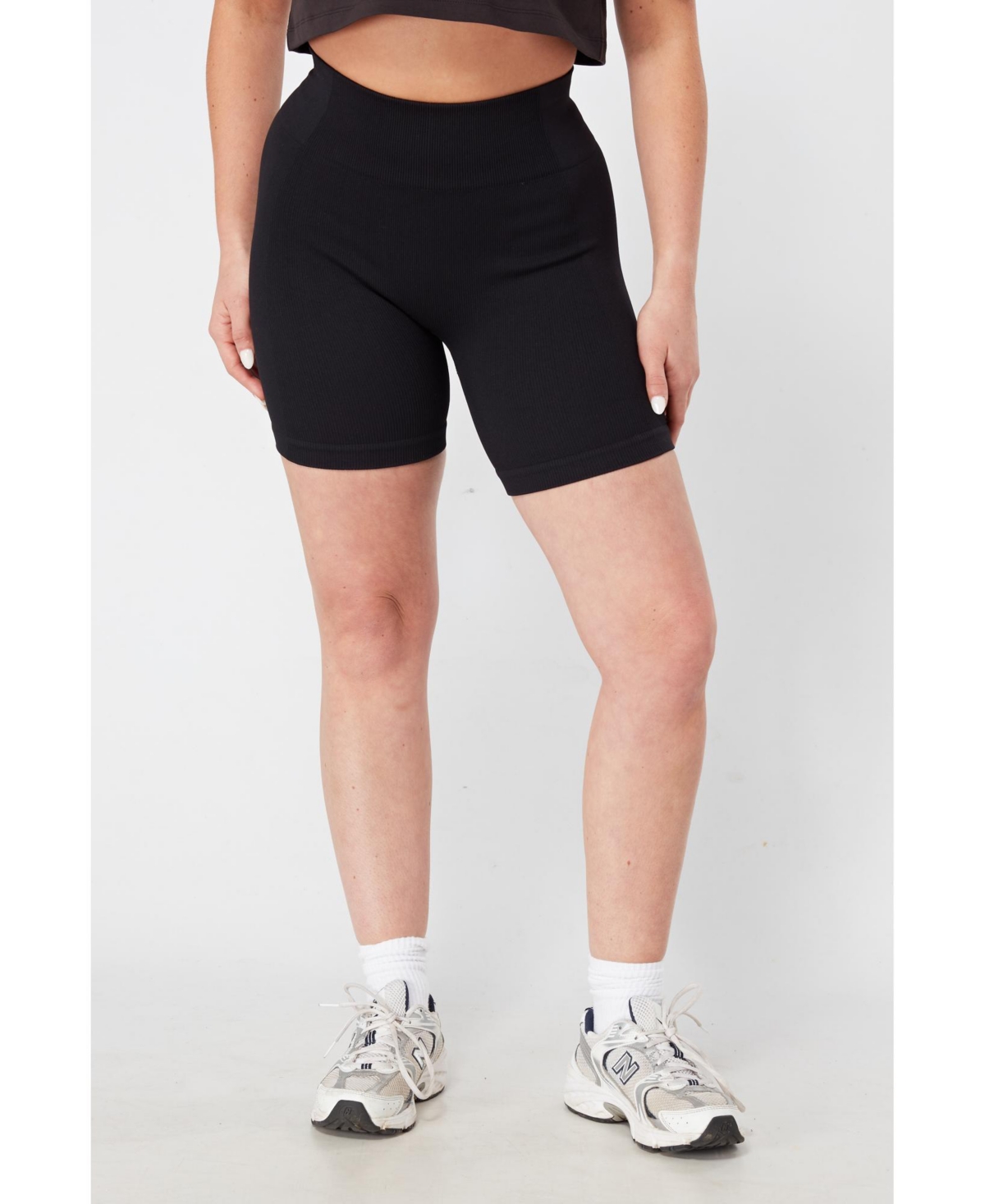 Women's Seamless Rib Cycling Short - Cream
