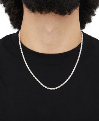 Rope Link 22" Chain Necklace in Sterling Silver