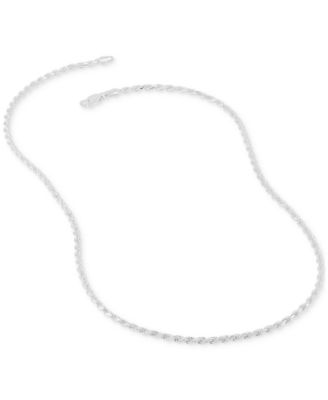 Rope Link 20" Chain Necklace in Sterling Silver