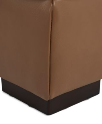 Nevio 39" Leather Power Recliner and Headrest, Created For Macy's