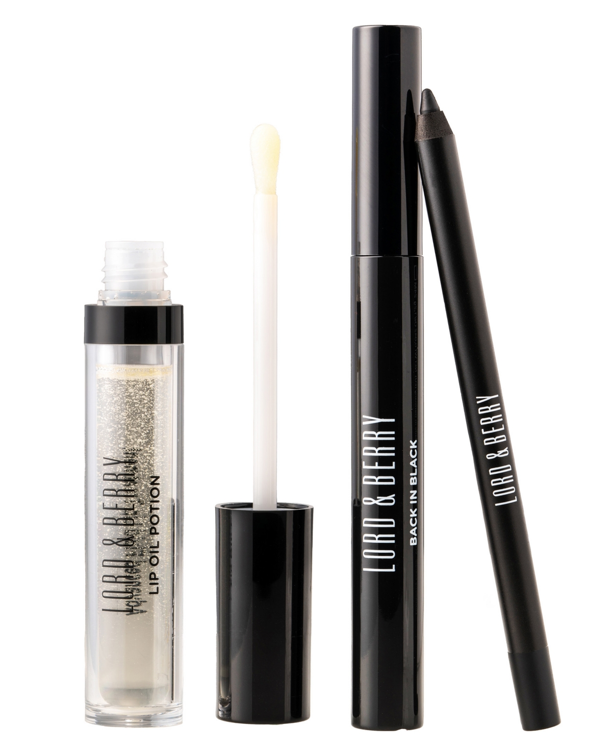Everyday Must-Haves Makeup Kit, 3 Piece - Black, Transparent