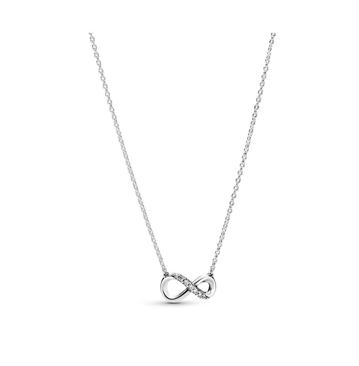 Pandora Moments Sterling Silver Sparkling Cubic Zirconia Infinity Collier Necklace