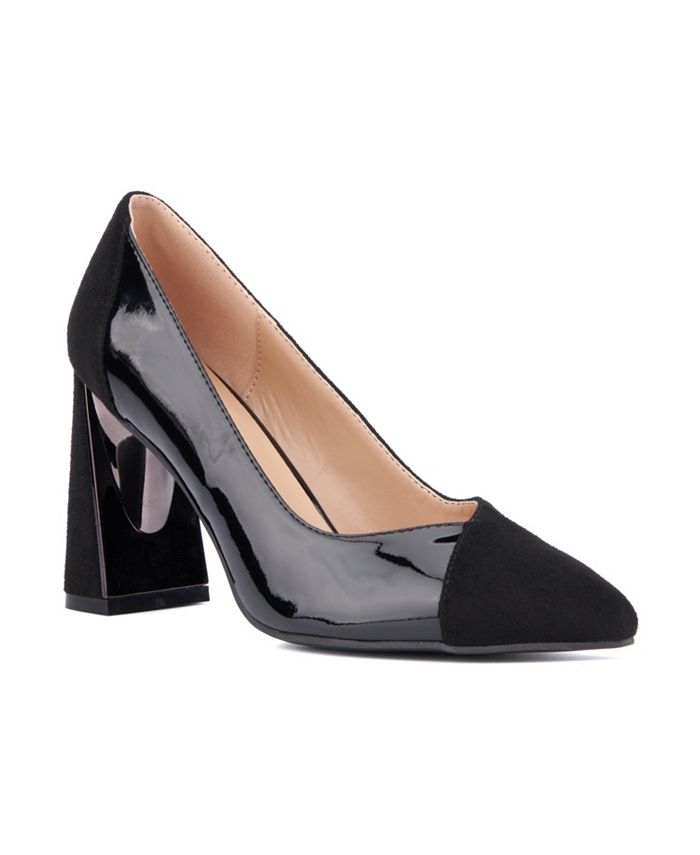 Macy's black block best sale heels